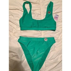 Green High Waisted Bikini (NWT)